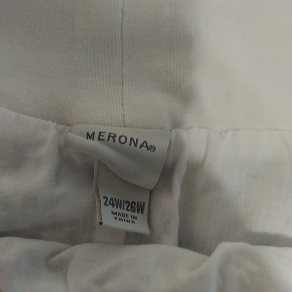 Merona white skirt with brown & sequin print A skirt size 24/26 - Picture 6 of 6